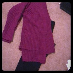 Cardigan purple maroon color